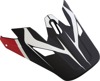 Z1R Rise Helmet Visor Flame Graphic White Red Black Adult - Replacement visor for Z1R Rise helmets