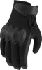 ICON PDX3 Gloves Black Men's Size S - Waterproof sport riding gloves for men, black, size S