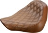 Renegade Lattice Stitched Solo Seat Brown Gel - For 18-21 HD FLFB
