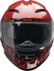 Z1R Jackal Patriot Helmet 3XL Red Gloss Unisex - Full face helmet with drop-down sun visor