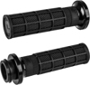ODI Hart-Luck V-Twin Lock-On Grips Black for Indian Touring - Lock-On waffle grips, Black, For Indian Touring models