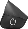 Willie & Max Leather Swingarm Bag Black Left Side For Harley, Yamaha, Kawasaki