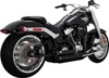 Vance & Hines Shortshots Staggered Exhaust Black For Harley Softail 107/114
