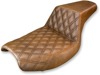 Step-Up Lattice Stitched 2-Up Seat Brown Gel - For 82-94 Harley FXR Step-Up Lattice Stitched 2-Up Seat Brown Gel - For 82-94 Harley FXR