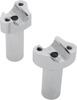 Drag Specialties Forged Aluminum Handlebar Risers Chrome 3-1/2in Pair - Chrome 3-1/2in risers for 1in handlebars, pair