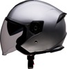 Z1R Road Maxx 2.0 Helmet Silver M - Open-face helmet with drop-down sun visor