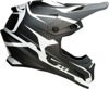 Z1R Rise Flame Helmet Matte Black/White - Medium - MX helmet with flame graphic, unisex, size M
