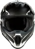 Z1R Rise Flame Helmet Matte Black/White - Medium - MX helmet with flame graphic, unisex, size M