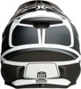 Z1R Rise Flame Helmet Matte Black/White - Medium - MX helmet with flame graphic, unisex, size M