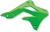 Cycra Powerflow Radiator Shrouds Green Fits 13-16 Kawasaki KX250F