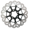 Floating Wave Brake Rotor Black Carrier - HD FLH FLT FXST FLST FXD XL