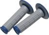 MX Dual Compound Grips Tapered 1/2 Waffle - Grey/ Blue MX Dual Compound Grips Tapered 1/2 Waffle - Grey/ Blue