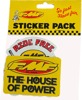 FMF Go Fast Have Fun Sticker Pack Red/Yellow Vinyl Decals - Weather-resistant FMF decals for dirt bikes, helmets