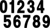 Factory Effex 4" Pro Numbers Black #8 Decals Pack of 3