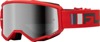 Fly Racing Youth Zone Goggle Red/Charcoal Silver Mirror Lens - Youth offroad goggles with silver mirror/smoke lens