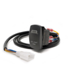 "Led Light Bar" Standard Rocker Switch w/ Harness - SPST - White Light When ON "Led Light Bar" Standard Rocker Switch w/ Harness - SPST - White Light When ON