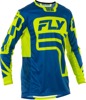 Fly Racing Lite Lancer Jersey Navy/Hi-Vis Yellow Large - Lightweight offroad jersey, size Large, Navy/Hi-Vis