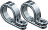 7/8" or 1" P-Clamp Set, Chromed Stainless Steel w/ Hinge - Pair of 4018