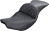 Road Sofa Lattice Stitched 2-Up Seat Black Gel Road Sofa Lattice Stitched 2-Up Seat Black Gel