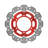 Front VEE Brake Rotors - Red - VEE Style Brake Rotor - Red Center Front Set