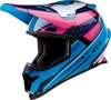 Z1R Rise MC Helmet Pink/Blue - Large - MX helmet with polycarbonate shell