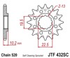 Front Steel Countershaft Sprocket Self Cleaning - 14 Tooth 520
