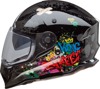 Z1R Nemesis Distro Helmet - Large, Gray/Gloss - Full face helmet with drop-down sun visor