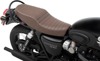 Retro Classic Stitch Vinyl 2-Up Seat Brown - For Bonneville T100/120