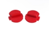 Footwell Drain Plug Set - Red Polyurethane - For Polaris RZR