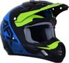 FX-17 Full Face Offroad Helmet Black/Blue/Green X-Large