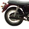01-08 Triumph Bonneville Standard Dual Black Ceramic Megaphone Slip On Exhaust 01-08 Triumph Bonneville Standard Dual Black Ceramic Megaphone Slip On Exhaust