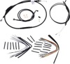 Extended Black Control Cable Kit for 12" T-Bar Bars - Fits 04-06 Harley Davidson Sportster models