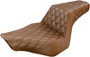 Step-Up Lattice Stitched 2-Up Seat Brown - For 13-17 Harley FXSB Step-Up Lattice Stitched 2-Up Seat Brown - For 13-17 Harley FXSB