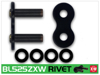 RK 525 ZXW Rivet Master Link Black XW-Ring Sealed Chain Connector - Replacement rivet link for RK 525 ZXW sealed chains