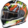 Z1R Warrant Neuron Snow Electric Helmet 2XL Orange/Green - Full face snow helmet with electric shield