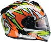 Z1R Warrant Neuron Snow Electric Helmet 2XL Orange/Green - Full face snow helmet with electric shield