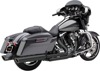 Black 909-Twins 4" Slip On Exhaust Mufflers For M8 Touring