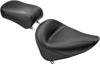 Mustang Solo Seat Black 14" Plain Standard Fits 84-99 Harley Softail