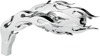 Arlen Ness Chrome Micro Mirrors, Alt. Flamed, Right Side
