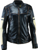 Kuryakyn Dame Vintage Leather Jacket Black Womens Small - Women's leather riding jacket, black, size small