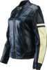 Kuryakyn Dame Vintage Leather Jacket Black Womens Large - Women's black leather riding jacket, size large
