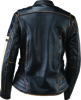 Kuryakyn Dame Vintage Leather Jacket Black Womens Large - Women's black leather riding jacket, size large