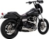 Vance & Hines 2-into-1 Upsweep Exhaust System Brushed For Harley Dyna - 2-into-1 upsweep exhaust for Harley Dyna models