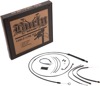 Extended Black Control Cable Kit For 12" T-Bar Handlebars