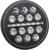 Letric Lighting 5.75in LED Black Buck-Shot Style Headlight - 5.75in LED mini-multi headlight, black finish