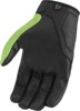 ICON Hooligan CE Gloves Black/Green Men's Large - Sport riding gloves, Black/Green, Men's Large