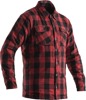 RST Kevlar Lumberjack CE Shirt Red Check Textile XS - CE-rated armored riding shirt in XS Red Check