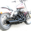 2:1 Fat Cat Full Exhaust, Black Louvered Baffle - 89-00 Harley Davidson FXR 2:1 Fat Cat Full Exhaust, Black Louvered Baffle - 89-00 Harley Davidson FXR