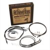 Extended Black Control Cable Kit for 12" Bagger Bars