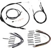 Extended Black Control Cable Kit for 12" Bagger Bars